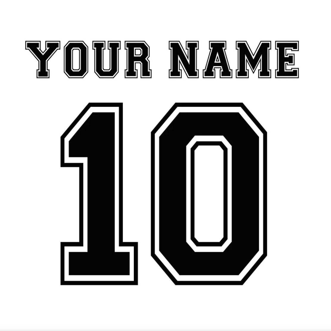 Custom Name & Number Print